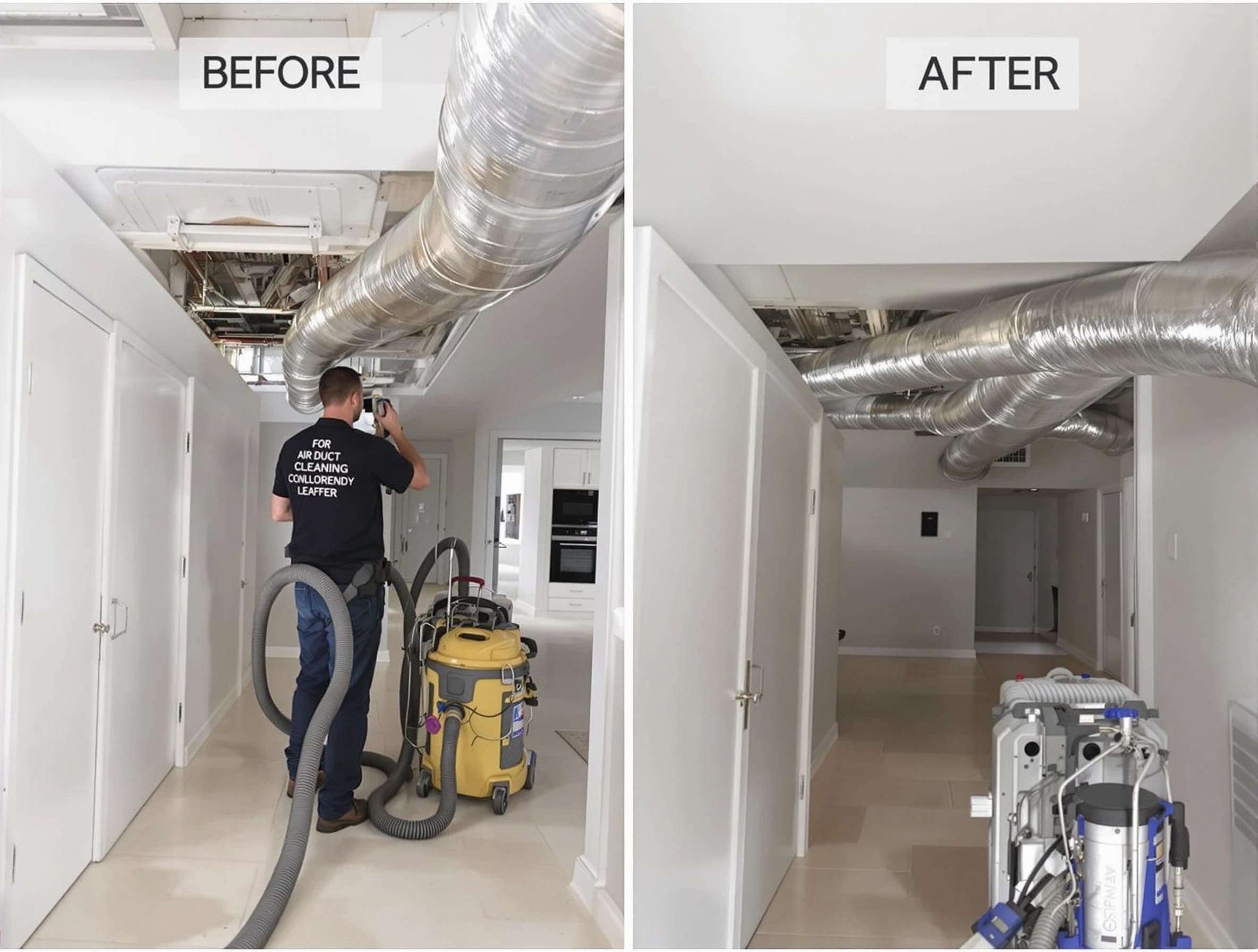 Fullerton Air Duct Cleaning professional performing thorough air duct cleaning in Fullerton